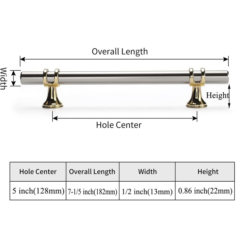 Haliwu 10 Pack Brushed Nickel Cabinet Pulls, Cabinet Handles Brushed