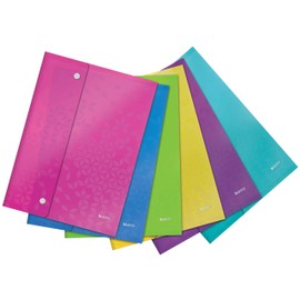 Leitz Wow A4 Document Wallet - Assorted Colours (Pack of 6)