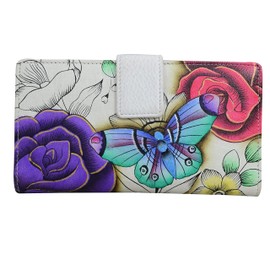 Anna by Anuschka Women's Faltbare Geldbörse Leather Bifold Wallet, Flower Paradise, One Size