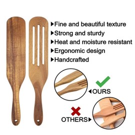 5 Pieces Spurtle Set , Cooking Utensils Kitchen , wooden Spatula , Kitchen Tool Set , Wooden spoons , Kitchen Utensils Set Wood , Serving Utensils , spurtle porridge stirrer .