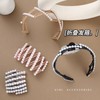 Women's New Pearl Folding Headband Portable Brown 10ea