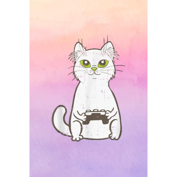 Mood Tracker Blank Gamer Cat Video Game Controller Cute Gaming