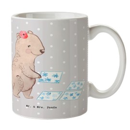 Mr. & Mrs. Panda Tasse Fliesenlegerin Herz - Geschenk, Rente, heimwerken, Kollege, Danke, Kollegin, Kaffeetassen, Teebecher, Handwerk,