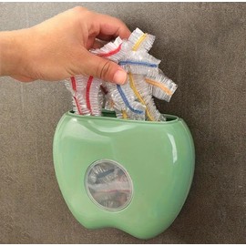 Topnotchplace Multifunctional Wall Mounted Kitchen Organizer, Plastic Food Storage Bag Organizer, 100 Pack Fresh Keeping Film and plastic wrap storage box dispenser - Green