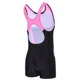 J.E Sterguard - Traje de baño deportivo de una pieza para niñas, traje de baño profesional para práctica, talla 6-16, 1880-HP, Negro9, 14 Años