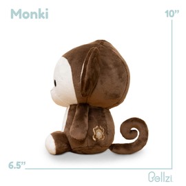 Bellzi Brown Monkey Stuffed Animal Plush Toy - Adorable Soft Monkey Toy Plushies and Gifts - Perfect Present for Kids, Babies, Toddlers - Monki