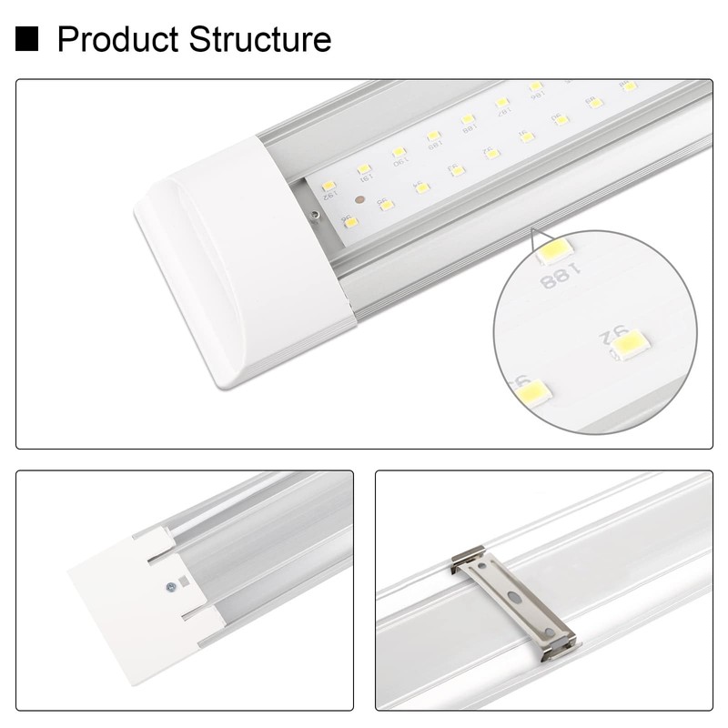 Jazoctig 4-Pack 4FT LED Batten, Close to Ceiling Light fixtures,