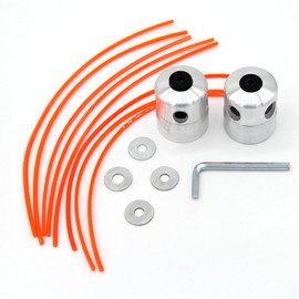 Swnkdg Aluminium Lawn Strimmer Head, Double Line Head, Thread Spool, Nylon Thread for Motorsense Grass Trimmers