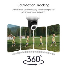 ZUMIMALL Cameras for Home Security 2-Pack (Black) - 2.4G/5G WiFi, Wired Camera for 24/7 Recording | Motion & Noise Detection, Auto Tracking, Cloud & No-Monthly-Fee SD Storage | Works with Alexa Google