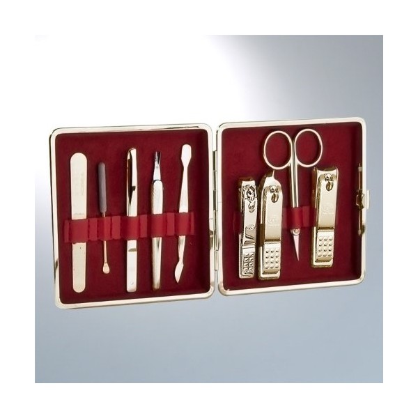 World No. 1, Three Seven 777 Travel Manicure Pedicure Grooming Kit Set - Nail Clipper (Total 9 Pcs, Model: TS-370MRG), - Made in Korea, Since 1975