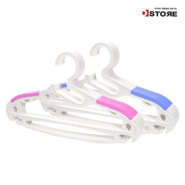 Domestic production non-slip hangers for infants and children, 10 kids hangers, 2. Kids hangers_white pink_10 pcs. / 국내생산 유아용 아동용 논슬립 옷걸이 키즈 옷걸이 10개 , 2.키즈옷걸이_화이트핑크_10개