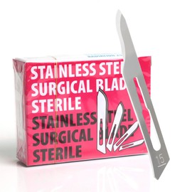 LA MIERE Surgical Blades #15, Scalpel Blades, Stainless Steel Sterile Surgical Blades, Individually Foil Wrapped Pack of 100, Size #15