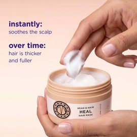Maria Nila Mascarilla Capilar Head & Hair Heal, 250 Ml, Aloe Vera Calmante Para Cuero Cabelludo Seco Y Con Picazón, 100% Vegana Y Sin Sulfatos Ni Parabenos