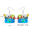 LONYOO Back to School Pencil Earrings Dangle Acrylic Stationery Jewellery