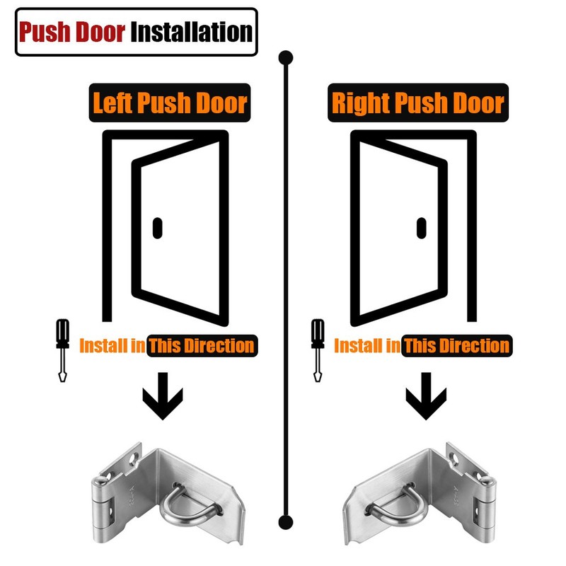 JQK Door Hasp Latch 90 Degree, Stainless Steel Safety Angle