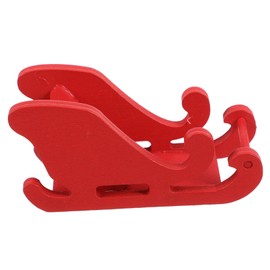 Homoyoyo Christmas Miniature Wood Sleigh Ornament Red Santa Figurine Tabletop Decoration for Holiday Centerpiece Multifunctional Xmas Tree Accessory and Festive Home Office Decor