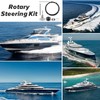 QYMOPAY Boats Steering System, 15ft Cable Outboard Steering Kit 3/4"