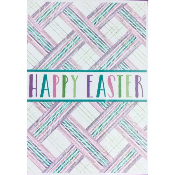 Nantucket 40" x 28" Easter Garden Flag Colorful Plaid 100%