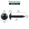 #6 x 3/4" Truss Head Wood Screws (100 pcs), 18-8