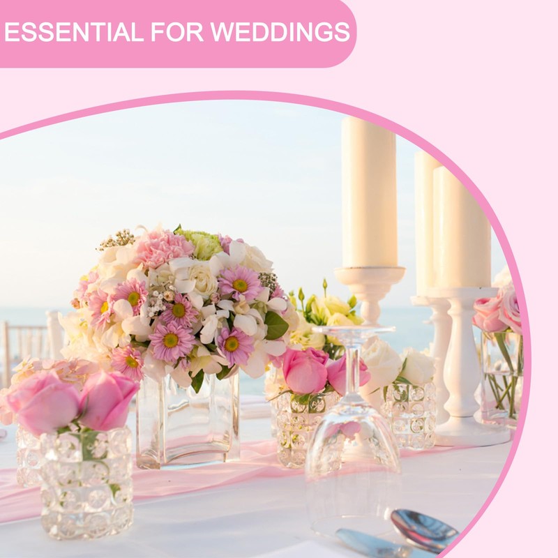 Pink Table Runner, Cheesecloth Table Runner, 90 x 300 cmTable