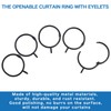 Openable Curtain Rings with Eyelets, 1inch Heavy Duty Rustproof Metal