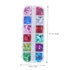 Vaguelly 2 Boxes Heart Shaped Nail Glitter Sequins for Nail