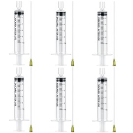 Geiserailie 6 Packs Perfume Syringe Extractor Decanter Kit with Soft Plastic Tube Small Syringes for Liquid Clear Perfume Refill Tools Kit for Refillable Liquid Dispensing and Measuring(10ml)