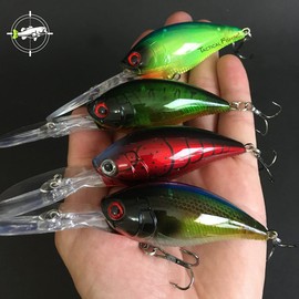 TACTICAL FISHING 4 Piezas - Kit de Curricanes 12.5cm 20.5g para Pesca Profunda. Incluye los 4 señuelos.