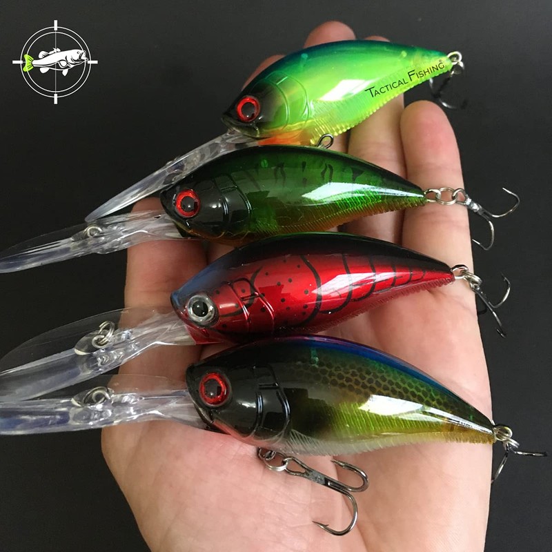 TACTICAL FISHING 4 Piezas - Kit de Curricanes 12.5cm 20.5g