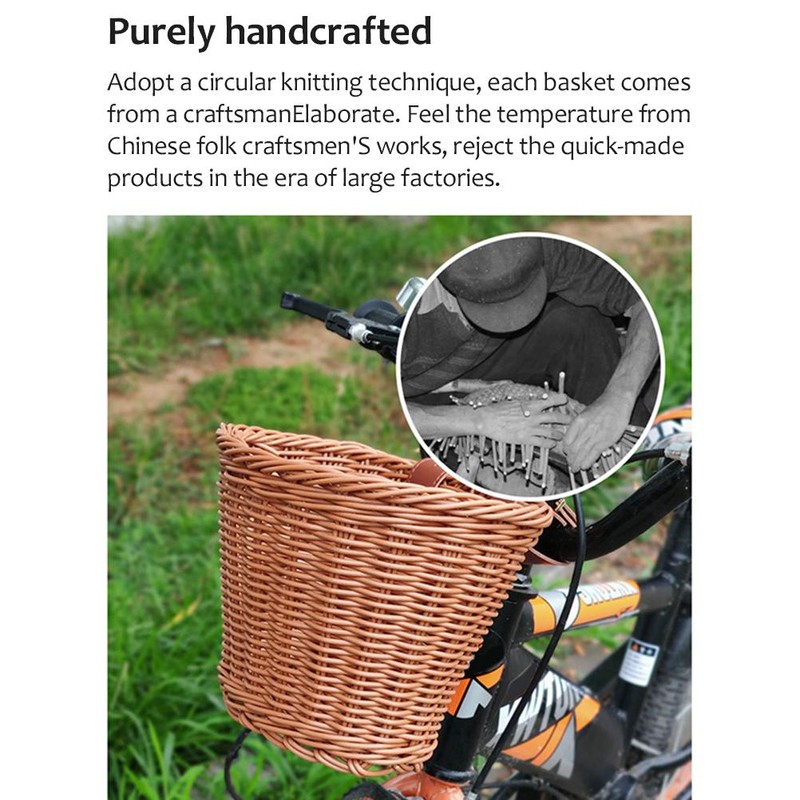 Children s Bike Basket Kids Front Handlebar Basket Plastic Rattan