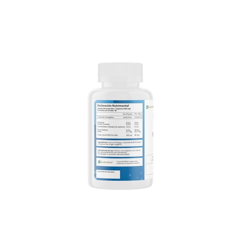 Molecular Wellness Lab Metil Folato Quatrefolic Patentado