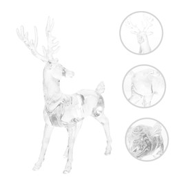 COHEALI 2 Uds Alce Navideño para Mesa De Alce Adorno Home Depot Reno Figuritas De Ciervo Delicada Decoración De Alce Decoración Hogar Adornos De Alce Accesorios De Oficina Vidrio