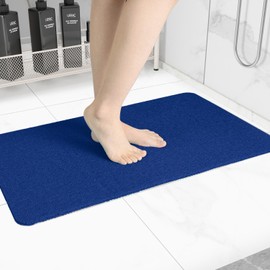 Hargiis Non-Slip Bathtub Mat, Anti Slip Shower Mat, Fast Drying Bathtub Mats, Foot Scrubber Mat, Anti Slip Mat for Tub, Floor, Bathroom, Kitchen, Home, Hotel (Navy Blue 36"×24")