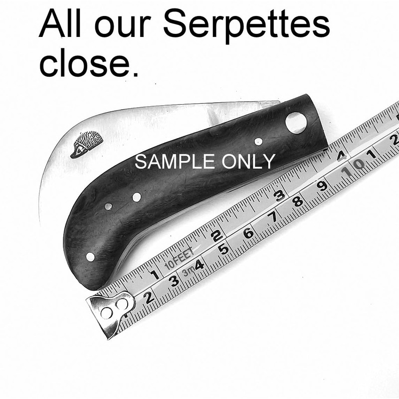 3860. laguiole artisan Serpette Damas élégance 10 cm Rosewood Handle