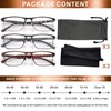 acavefox 3 Pack Reading Glasses Men Readers Blue Light Blocking