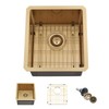 BoomHoze Gold Bar Sink, 13 x 15 Inch Undermount Kitchen