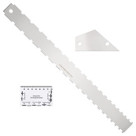 eMagTech 3Pcs Guitar Neck Ruler String Action Gauge Ruler Fret Rocker Guitar Neck Notched Straight Edge Luthiers Tool for Electric Guitar Acoustic Guitar Bass