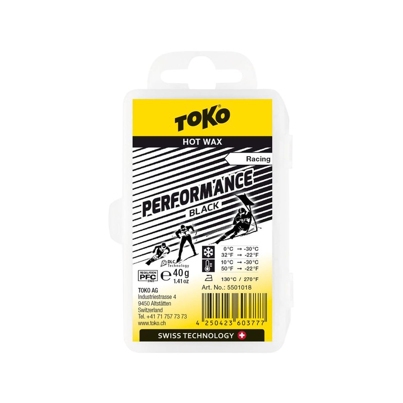 TOKO Performance Ski Wax, Black, Size: 40 g
