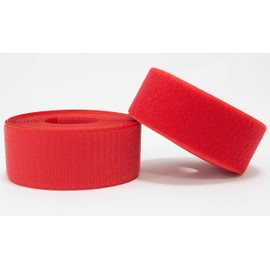 AERZETIX - C66001 - Velcro tape / roll 50 mm 5 m - organiser/cable ties - tape for clothes bags - made of polyamide and polyester - colour: raspberry red