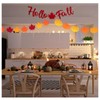 9.8Ft Hello Fall Maple Leaf Vine with Pumpkin Banner,Maple Leaves