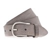 Vanzetti Leather Belt, Mouse Gray
