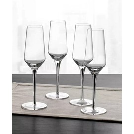 Hotel Collection Black Stem Champagne Glasses, Set of 4   NEW!!!!!!