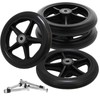 4PCS Rubber Wheel Replacement, 6 Inch Wheelchair Wheels for Walkers,Rubber