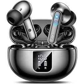 EUQQ Bluetooth 5.4 Headphones, Wireless Headphones with 4 ANC Noise Cancelling Mic