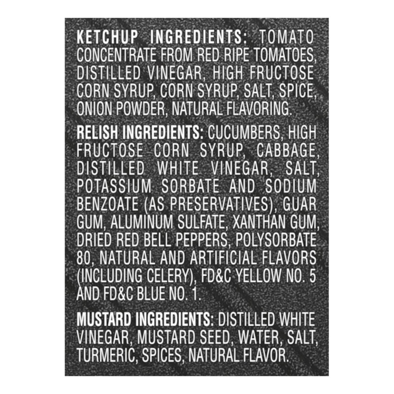 Heinz Tomato Ketchup, Sweet Relish & Yellow Mustard Grill Pack,