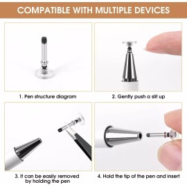 Unbranded 2 in 1 Stylus Pens for Touch Screens, High Sensitivity & Precision Black White