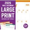 2026 Large Print Full Size Wall Calendar for Planning, Scheduling,