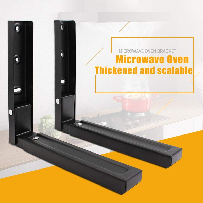 Microwave Wall Mount Brackets, Foldable Arm Adjustable Extensible Wall Hanging