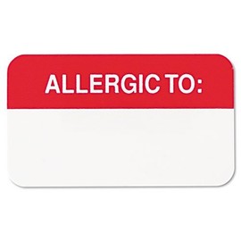 Tabbies Medical Labels for Allergies, 7/8 x 1-1/2 Inches, White, 250/Roll (TAB01000), Model:TAB01000, Office Accessories & Supply Shop