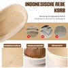 Kixiyou 10-Piece Proofing Basket Bread Set, 25 cm Oval Natural